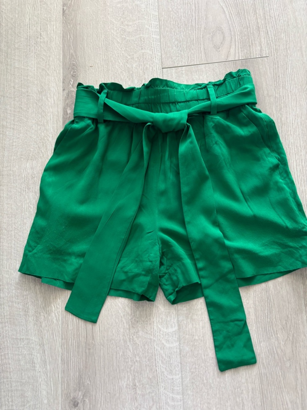J Crew High-Waist Emerald Green Tie-Belt Women’s Shorts